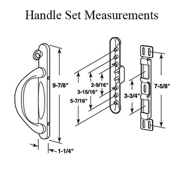 Door Handle For Sliding Glass Patio Door Left Handed White Door Handle Set - Door Handle For Sliding Glass Patio Door Left Handed White Door Handle Set