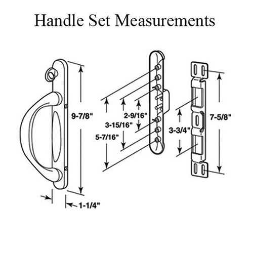 Door Handle For Sliding Glass Patio Door Left Handed White Door Handle Set - Door Handle For Sliding Glass Patio Door Left Handed White Door Handle Set