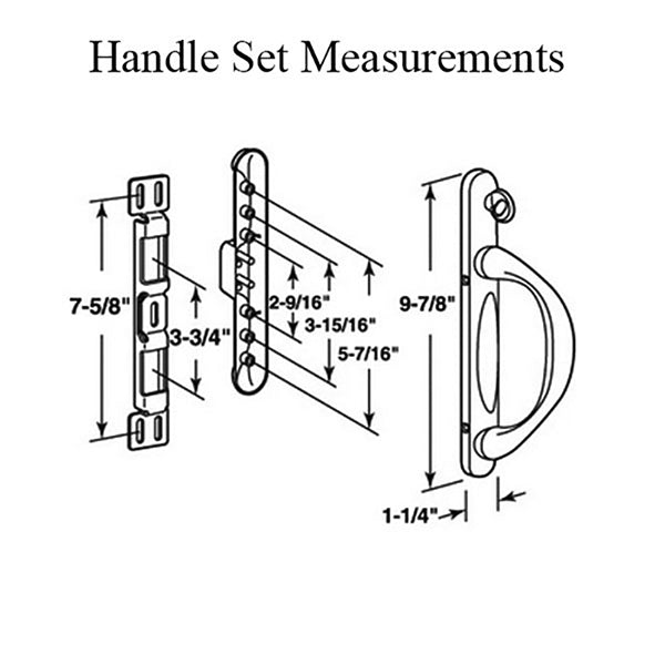 Door Handle For Sliding Glass Patio Doors Right Hand Metal Mortise Door Handle Set - Door Handle For Sliding Glass Patio Doors Right Hand Metal Mortise Door Handle Set