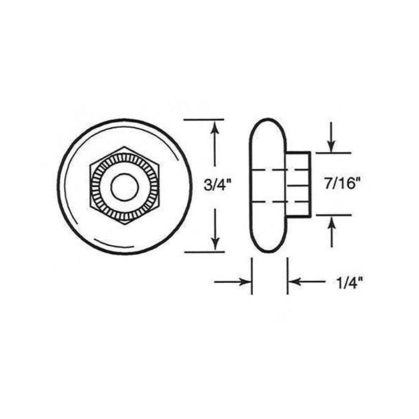 Oval Nylon Ball Bearing Wheel Roller 3/4