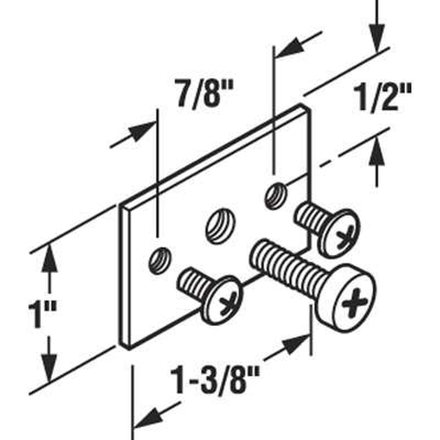 Adjustable Keeper Assembly for Sliding Patio Door Aluminum Finish - Adjustable Keeper Assembly for Sliding Patio Door Aluminum Finish