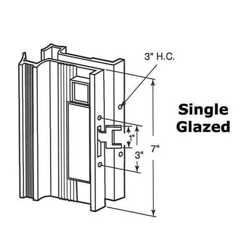 Guaranteed Sliding Patio Door Handle Set, Single Glazed, Non Keyed - Guaranteed Sliding Patio Door Handle Set, Single Glazed, Non Keyed