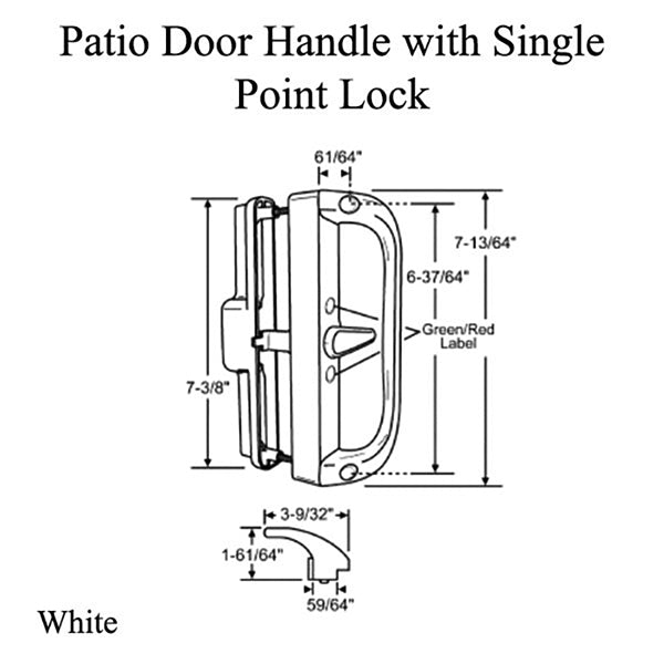 Patio Door Handle with Two Point Mortise Lock - Patio Door Handle with Two Point Mortise Lock