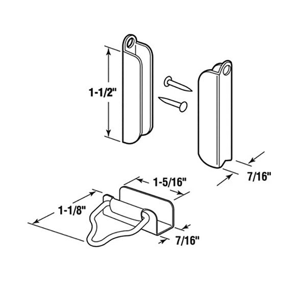 Window Screen Hangers and Latches, 7/16