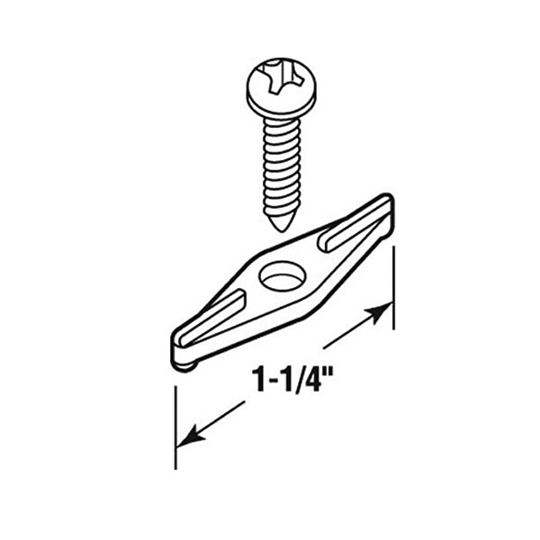 Double Wing Flush Mount Clip 1-1/4