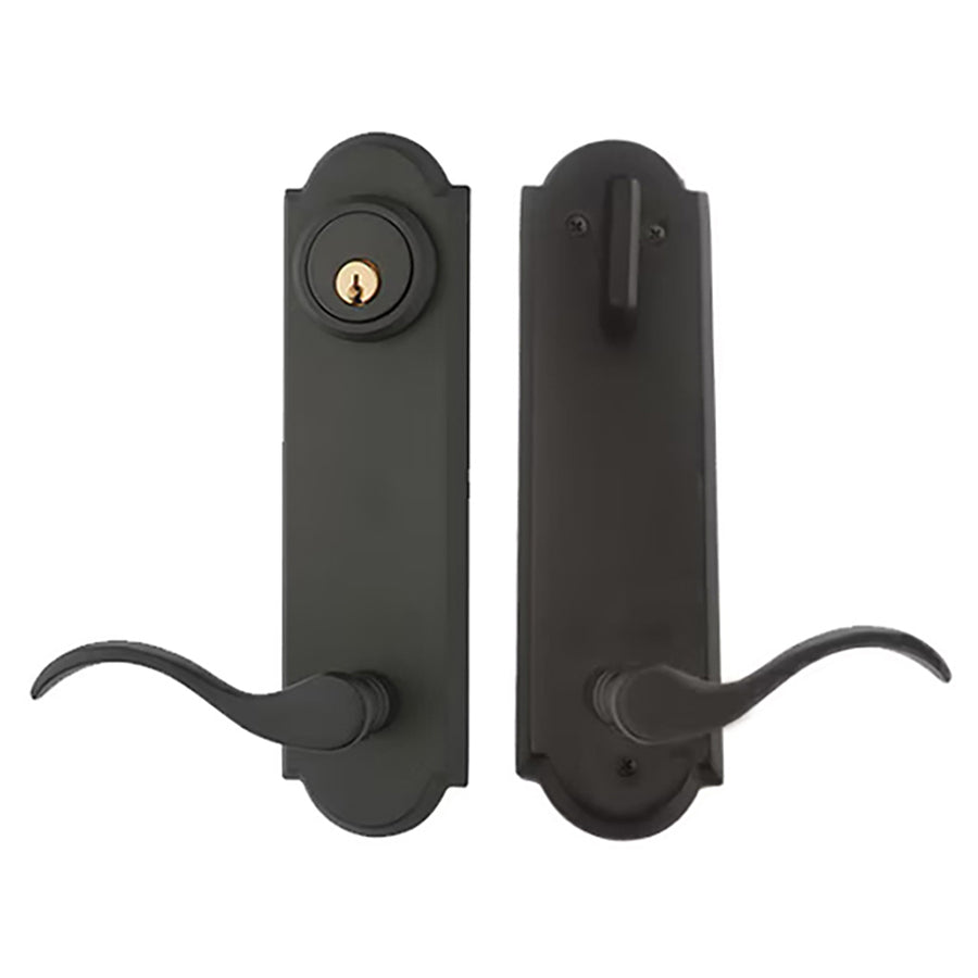 Monaco Active Keyed Multipoint Lock Trim Handleset Classic Wave Lever - Monaco Active Keyed Multipoint Lock Trim Handleset Classic Wave Lever