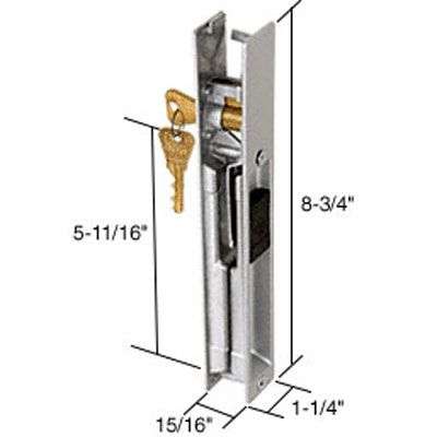 Adams Rite Handle Set, Keyed, Flush Type 5-11/16 Inch Hole Center - Adams Rite Handle Set, Keyed, Flush Type 5-11/16 Inch Hole Center