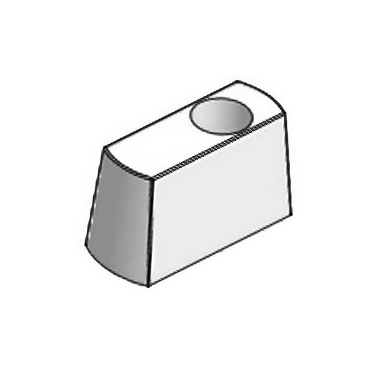 Omega Cylinder Housing for Active Keyed handleset - Wet White