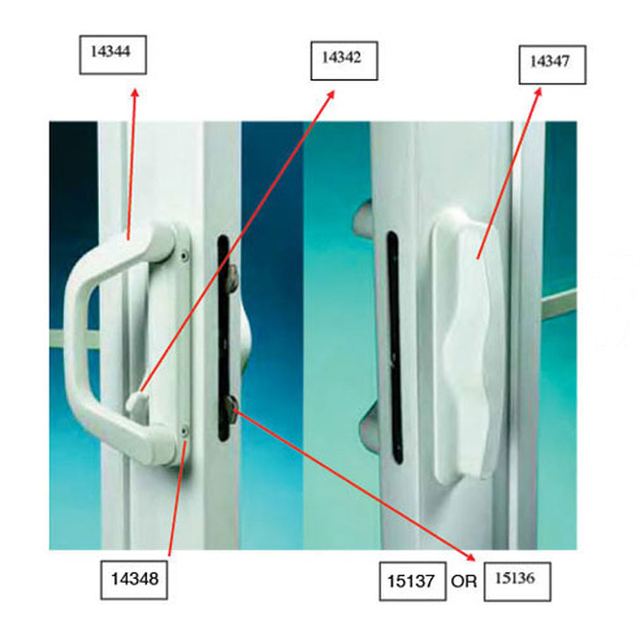 Milgard V-4 Latch Double Locking Handle for 1-7/16