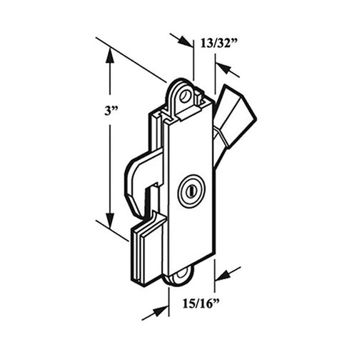 Internal Lock Assembly with Vertical Keyway for Sliding Patio Doors - Internal Lock Assembly with Vertical Keyway for Sliding Patio Doors