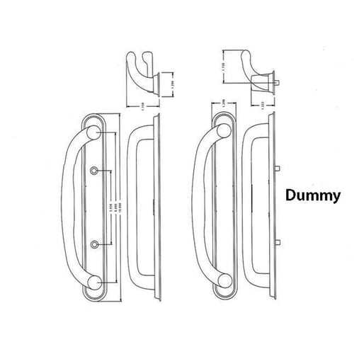 Olympus Dummy Handle for Sliding Glass Patio Door 3 15/16 Inch Screw Hole Center - Olympus Dummy Handle for Sliding Glass Patio Door 3 15/16 Inch Screw Hole Center