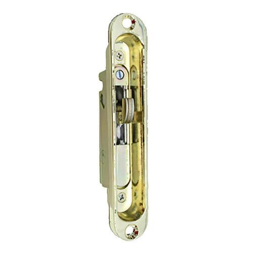 Mortise Lock and Trim Plate with 45 Degree Slot for Sliding Glass Door Polished Brass - Mortise Lock and Trim Plate with 45 Degree Slot for Sliding Glass Door Polished Brass