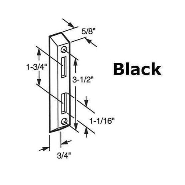 Keeper - Sliding Patio Door, Plastic - Black - Keeper - Sliding Patio Door, Plastic - Black