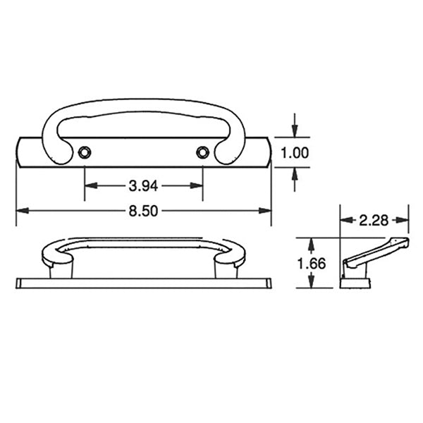 Legacy Dummy Handle Set for Sliding Glass Doors - Legacy Dummy Handle Set for Sliding Glass Doors