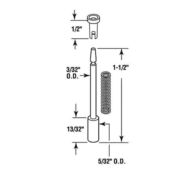 Spring Loaded Plunger Latch 1-1/2