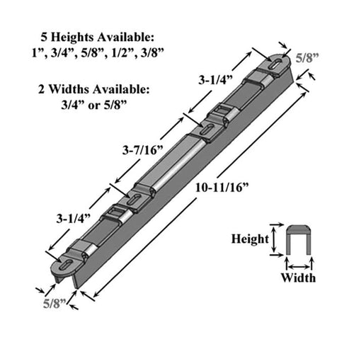 Sliding Door Strike Plate Keeper 5/8