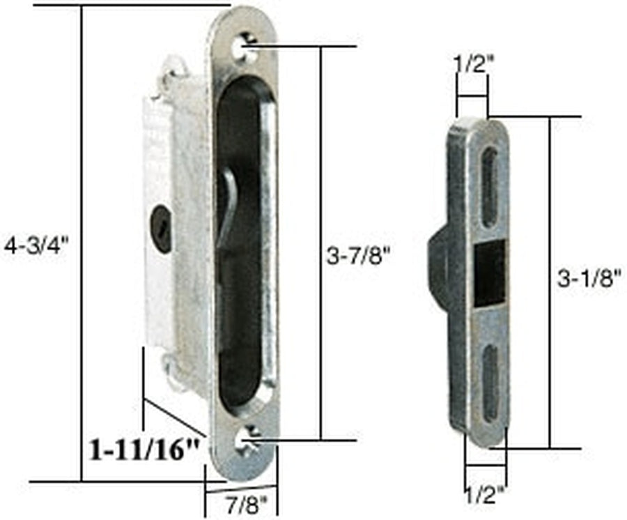 Traco Mortise Lock and Keeper 1-11/16 inch - Large Housing - Traco Mortise Lock and Keeper 1-11/16 inch - Large Housing