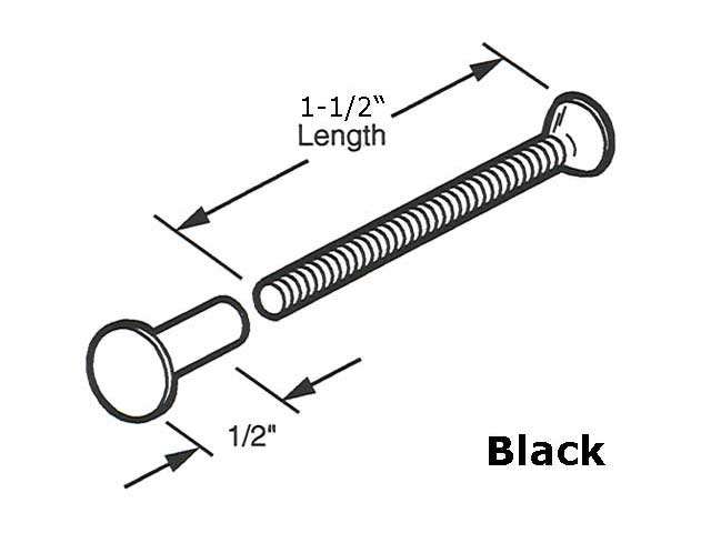 Binder Posts and Fasteners - 1-1/2 inch Black - Binder Posts and Fasteners - 1-1/2 inch Black