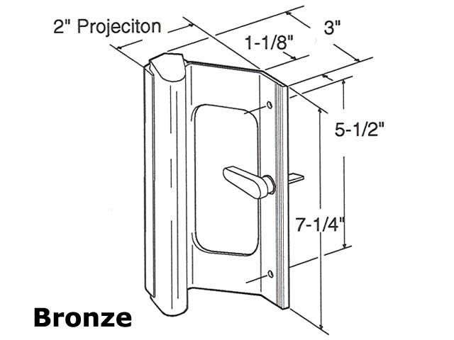 Handle set  5-1/2 - Bronze - Handle set  5-1/2 - Bronze