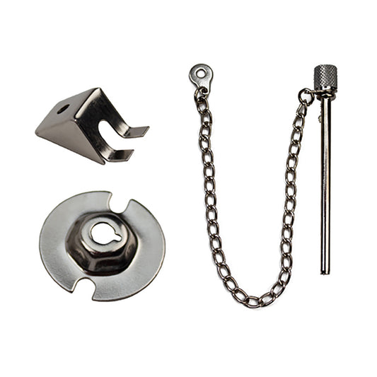 Sliding Door Lock Night Pin - Nickel Finish