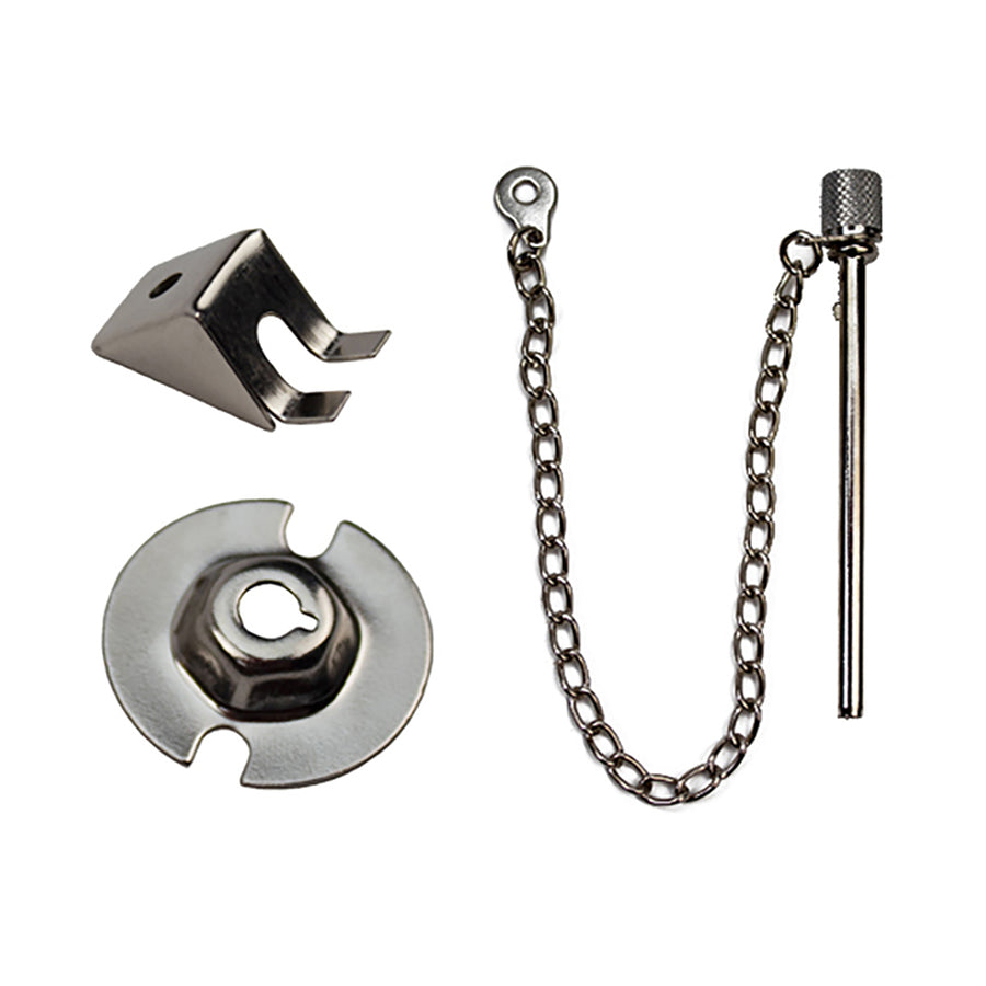 Sliding Door Lock Night Pin - Nickel Finish - Sliding Door Lock Night Pin - Nickel Finish