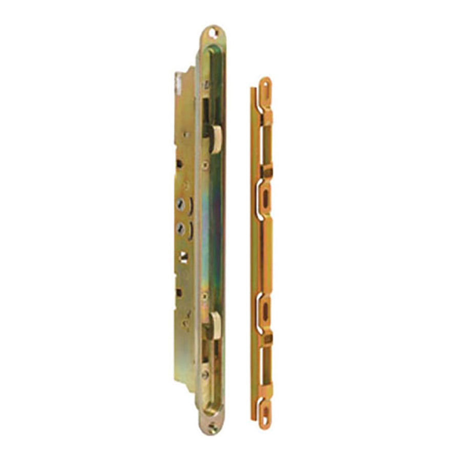 2 Point Mortise Lock - Sliding Patio Door, Generic Keyway - Yellow Dichromate finish - 2 Point Mortise Lock - Sliding Patio Door, Generic Keyway - Yellow Dichromate finish