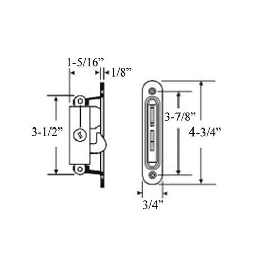 Mortise Lock and Keeper for Sliding Door - Mortise Lock and Keeper for Sliding Door