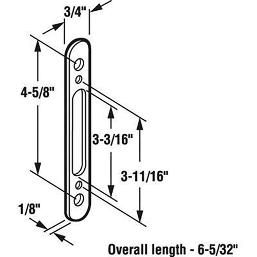Trim Plate, 4-5/8-inch HC, Steel, Zinc Plated - Trim Plate, 4-5/8-inch HC, Steel, Zinc Plated