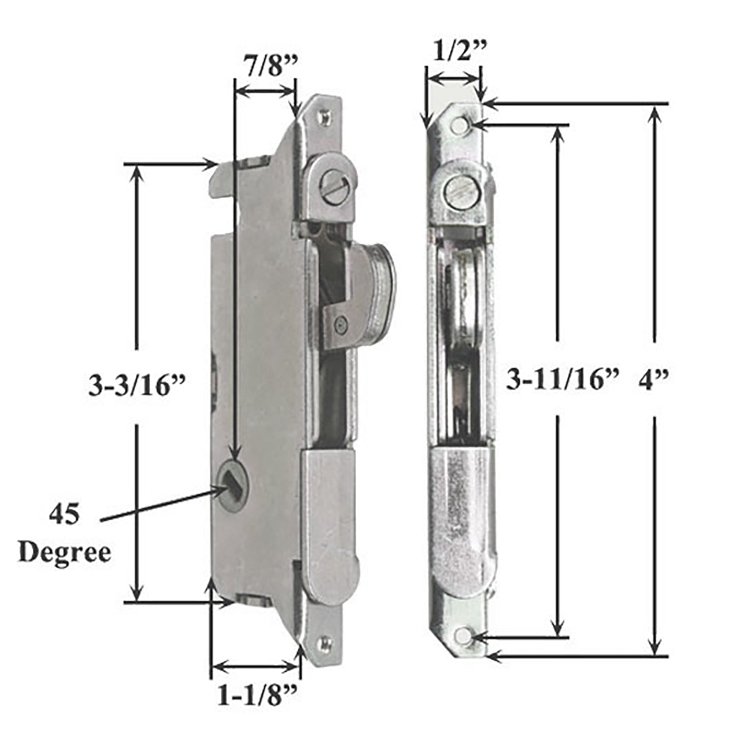 Mortise Lock For Sliding Patio Doors 45 Degrees Slot For For Wood And Vinyl Sliding Patio Doors - Mortise Lock For Sliding Patio Doors 45 Degrees Slot For For Wood And Vinyl Sliding Patio Doors
