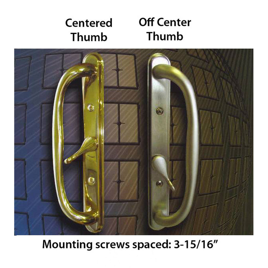 Olympus Handle Set with Offset Thumb-turn for Sliding Glass Doors Non-Keyed Door Handle - Olympus Handle Set with Offset Thumb-turn for Sliding Glass Doors Non-Keyed Door Handle