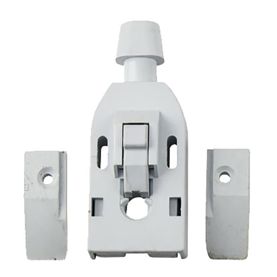Silver Line Auxiliary Foot Bolt Night Latch Kit White - Silver Line Auxiliary Foot Bolt Night Latch Kit White