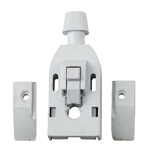 Silver Line Auxiliary Foot Bolt Night Latch Kit White - Silver Line Auxiliary Foot Bolt Night Latch Kit White