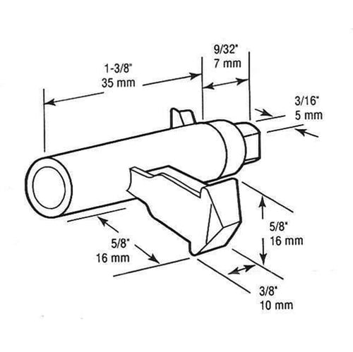 Internal Latch, 1 Inch Thick Door - Internal Latch, 1 Inch Thick Door