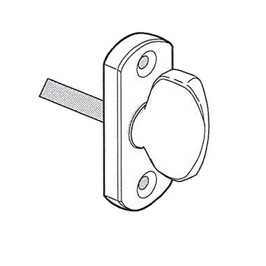 Thumbturn and Escutcheon Plate - White  Discontinued