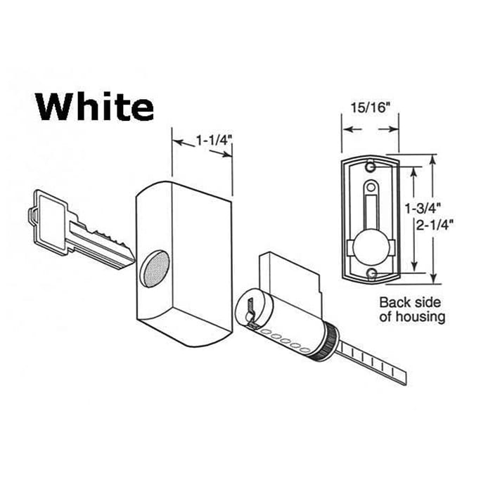Keyed Locking Unit for Sliding Patio Door Diecast Material 1-3/4