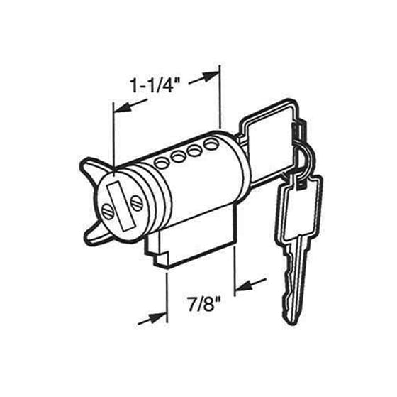 5 Pin Key Cylinder Lock for Sliding Patio Doors - 5 Pin Key Cylinder Lock for Sliding Patio Doors