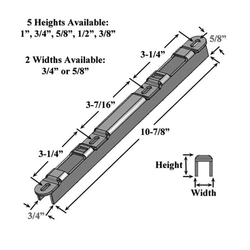 Sliding Door Strike Plate Keeper 5/8