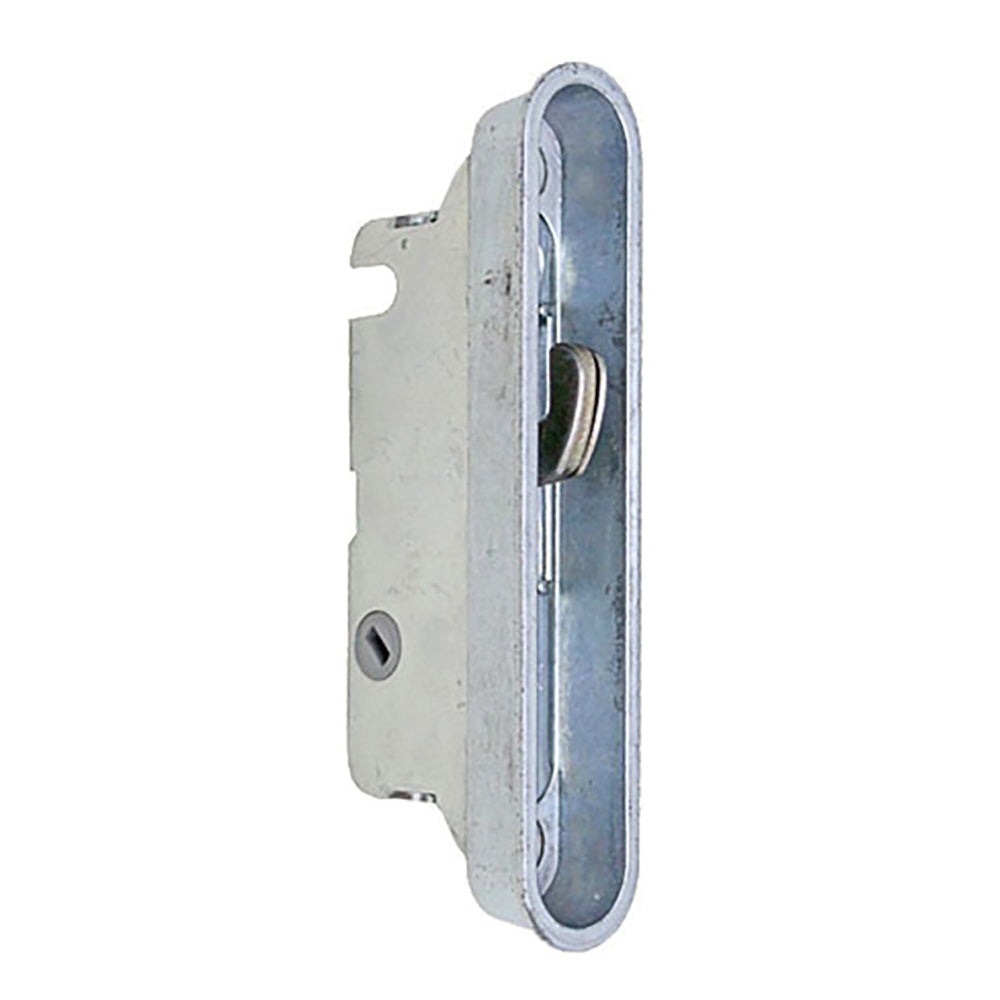 Single Point Mortise Lock with Trim Plate with 45 Degree Slot for Sliding Glass Door - Aluminum - Single Point Mortise Lock with Trim Plate with 45 Degree Slot for Sliding Glass Door - Aluminum