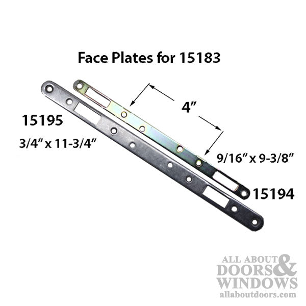 Short Trim Face Plate for 2-Point Mortise Lock 9/16