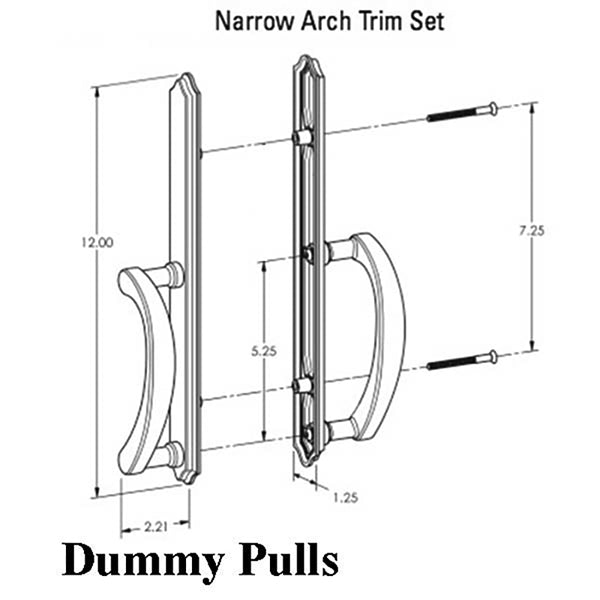 Ashland Expressions Door Handle For Sliding Doors Narrow Arch Passive Dummy Door Handleset - Ashland Expressions Door Handle For Sliding Doors Narrow Arch Passive Dummy Door Handleset