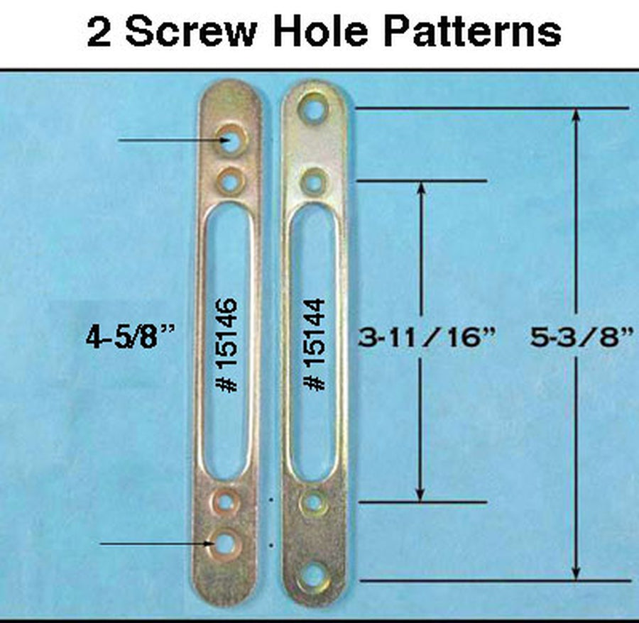 Mortise Lock Face Plate, Wide, 5-3/8 inch Hole Spacing - Mortise Lock Face Plate, Wide, 5-3/8 inch Hole Spacing
