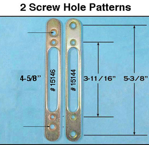 Mortise Lock Face Plate, Wide, 5-3/8 inch Hole Spacing - Mortise Lock Face Plate, Wide, 5-3/8 inch Hole Spacing