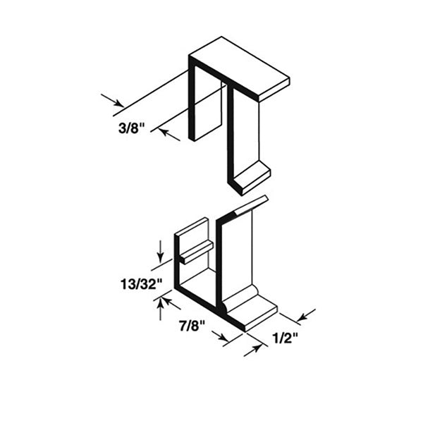 Top and Bottom Frame Screen Clips, Plastic - Black - Top and Bottom Frame Screen Clips, Plastic - Black
