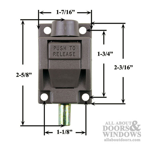 Truth Auxiliary Foot Bolt for Sliding Patio Doors - Truth Auxiliary Foot Bolt for Sliding Patio Doors