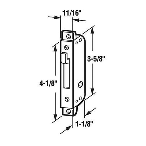 Discontinued - Mortise Lock - Sliding Patio Door, Unique Body - 45 Degree Keyway - Diecast - Discontinued - Mortise Lock - Sliding Patio Door, Unique Body - 45 Degree Keyway - Diecast