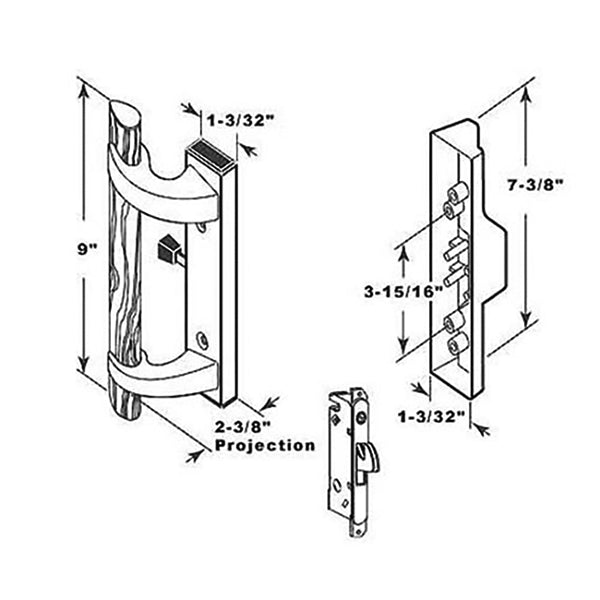 Door Handle For Sliding Glass Patio Doors Aluminum Door Handle Set - Door Handle For Sliding Glass Patio Doors Aluminum Door Handle Set