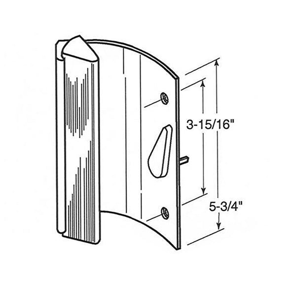 Inside Handle, 3-15/16 Screw Holes - Aluminum - Inside Handle, 3-15/16 Screw Holes - Aluminum
