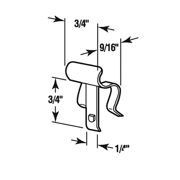 Sliding Window Clips 3/4” Aluminum 4 Pack - Sliding Window Clips 3/4” Aluminum 4 Pack