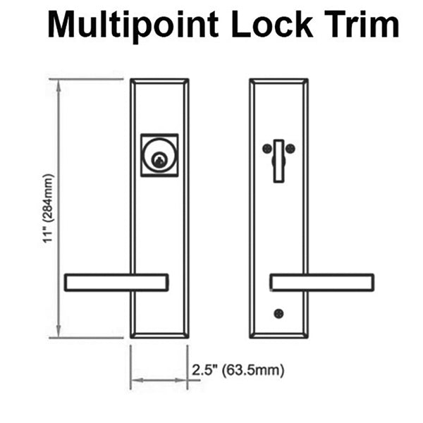 Times Active Keyed Multipoint Lock Trim Schlage 5 Pin Keyway - Times Active Keyed Multipoint Lock Trim Schlage 5 Pin Keyway