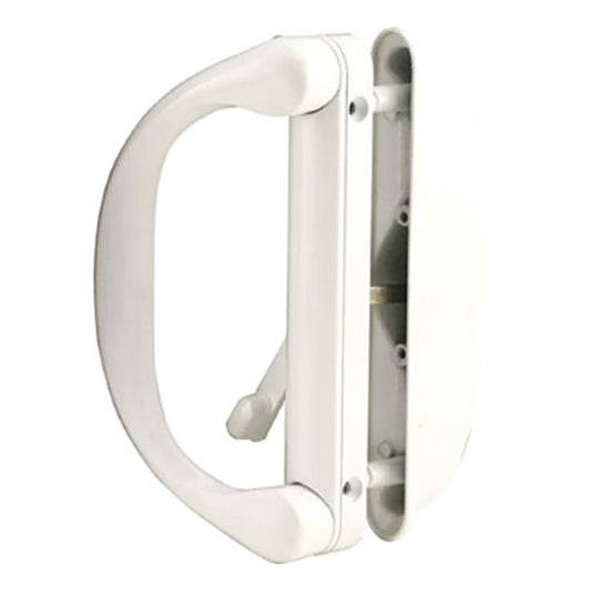 Handle Set for Sliding Patio Door Diecast Inside and Outside Pull White